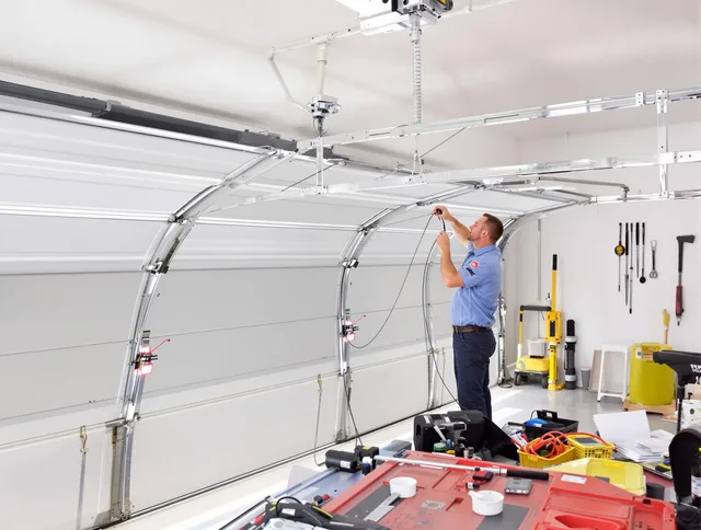 Garage door cable repair service by Lake Wylie Garage Door Repair in Lake Wylie