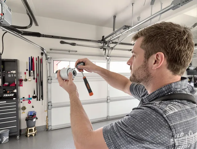 Garage door opener repair service by Lake Wylie Garage Door Repair in Lake Wylie