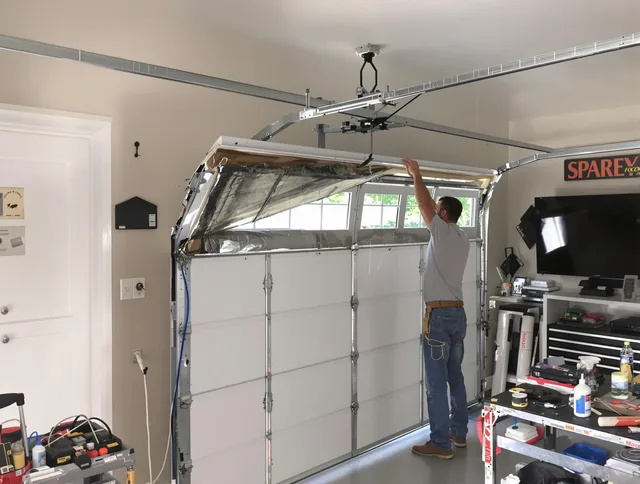 Garage door section replacement by Lake Wylie Garage Door Repair in Lake Wylie